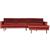 Rodeo Chaise Longue Bank Rechts Velvet Kastanje