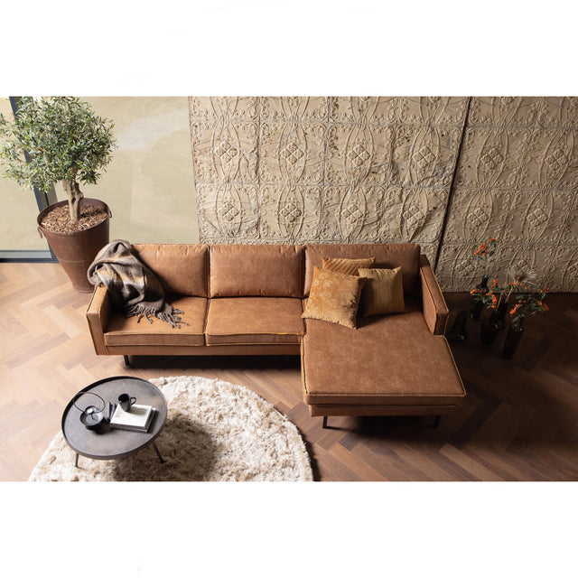 Rodeo Chaise Longue Bank Rechts Ecoleer Cognac