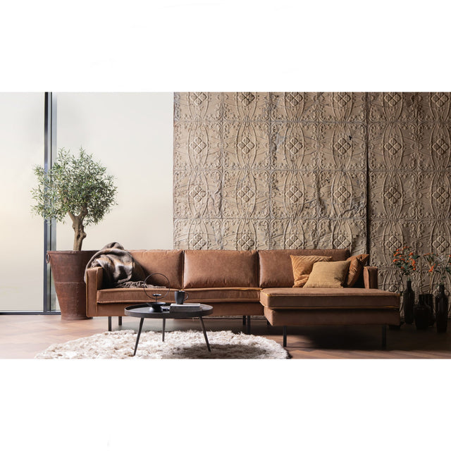 Rodeo Chaise Longue Bank Rechts Ecoleer Cognac