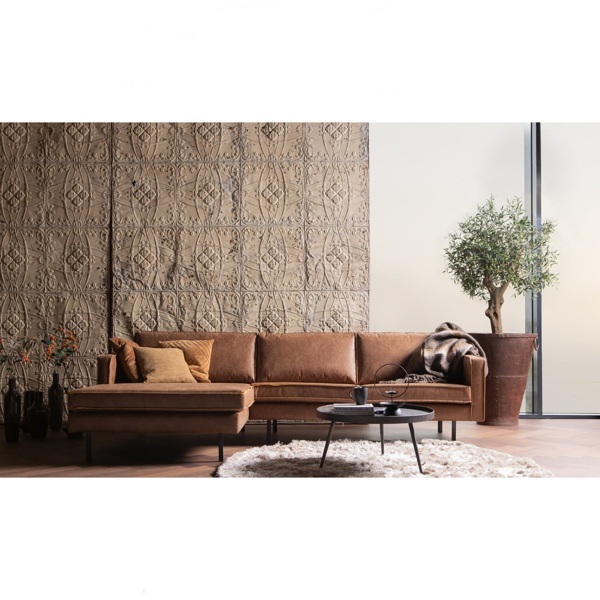 Bounds Bijzettafel Xl Hout/Metaal Antique Goud 40 Xo76 Cm