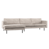 Rodeo Chaise Longue Bank Links Ribstof Ecru