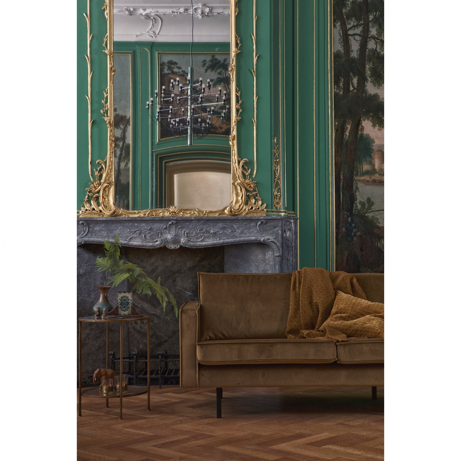 Rodeo Hoekbank Rechts Velvet Honinggeel