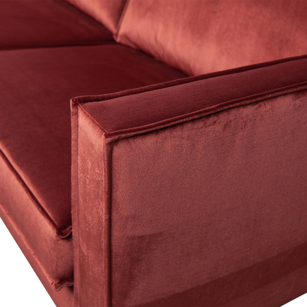 Rodeo Chaise Longue Bank Links Velvet Kastanje