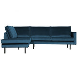 Rodeo Hoekbank Links Velvet Blauw