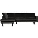 Rodeo Hoekbank Links Velvet Antraciet