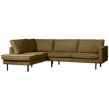 Rodeo Hoekbank Links Structure Velvet Brass