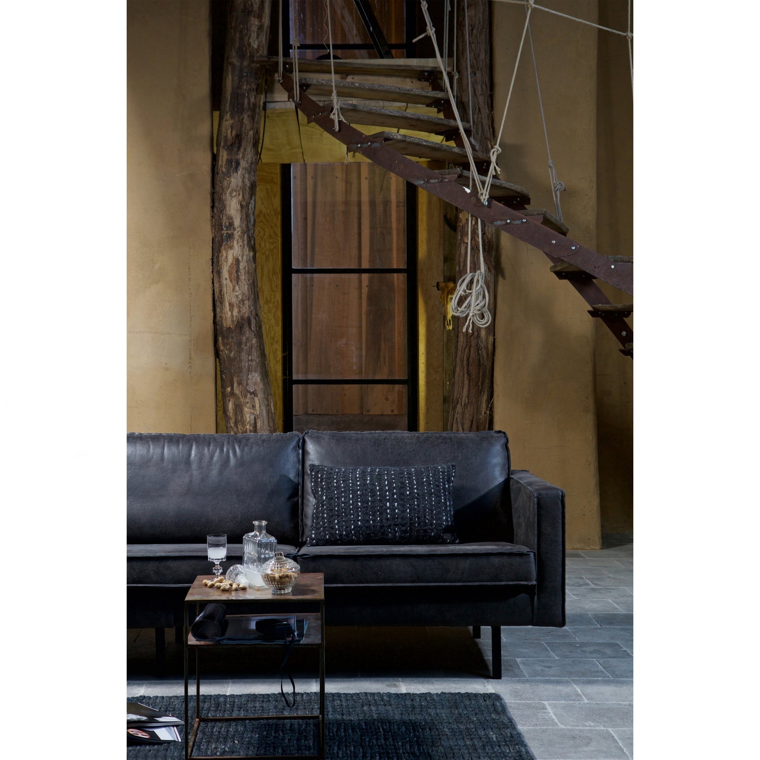 Rodeo Chaise Longue Bank Links Ecoleer Zwart