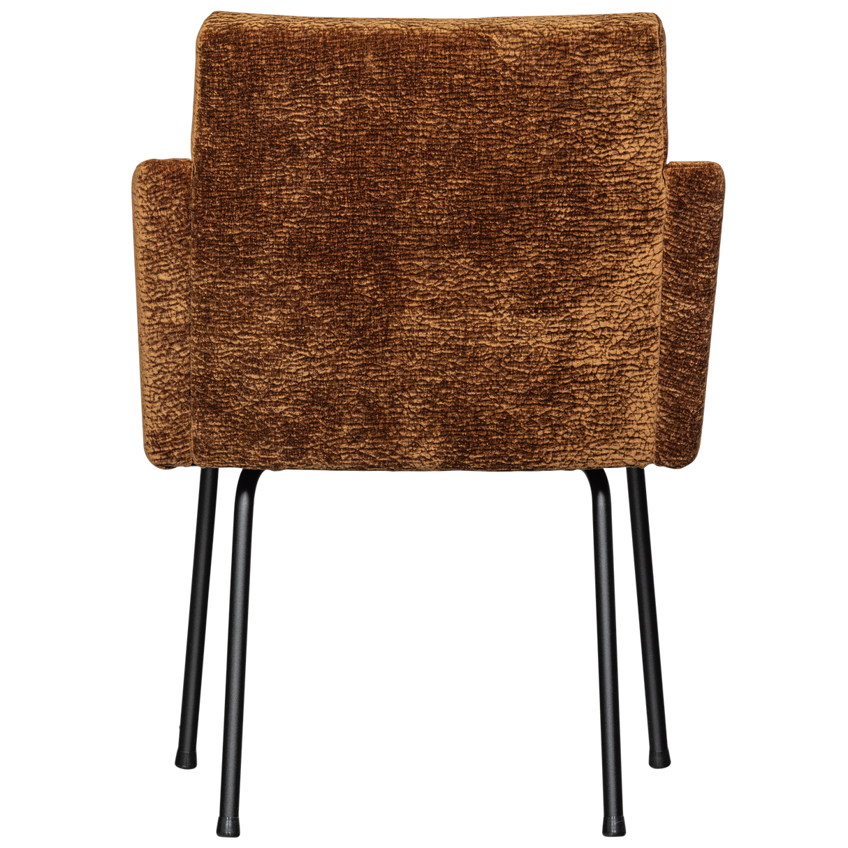 Mount Eetkamerstoel Met Armleuning 3 D Chenille Middenbruin