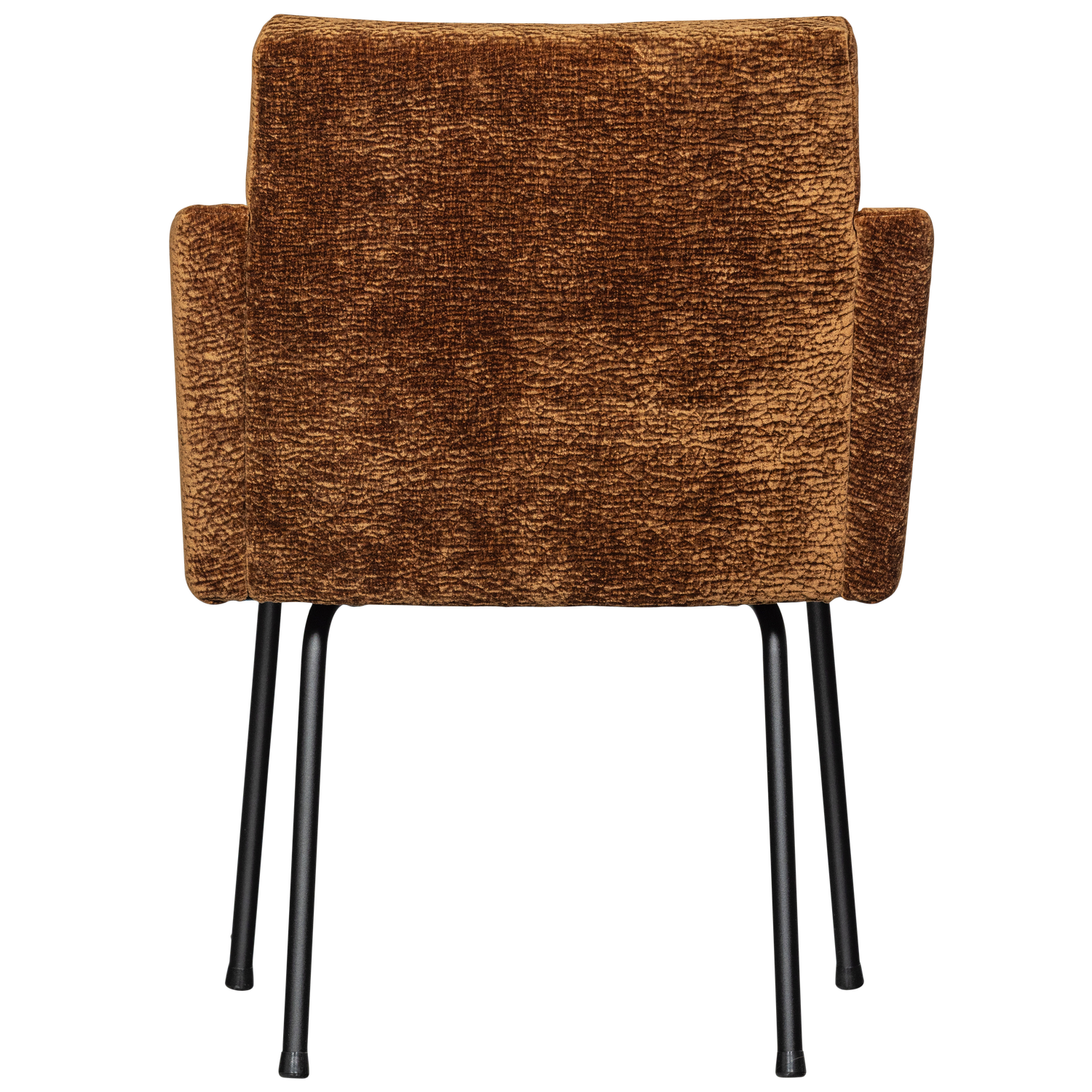 Mount Eetkamerstoel Met Armleuning 3 D Chenille Middenbruin