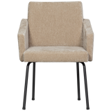 Mount Eetkamerstoel Met Armleuning 3 D Chenille Zand