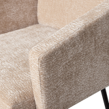 Mount Eetkamerstoel Met Armleuning 3 D Chenille Zand