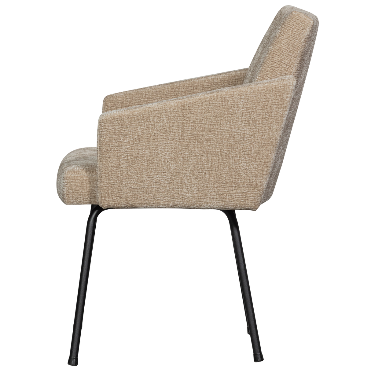 Mount Eetkamerstoel Met Armleuning 3 D Chenille Zand