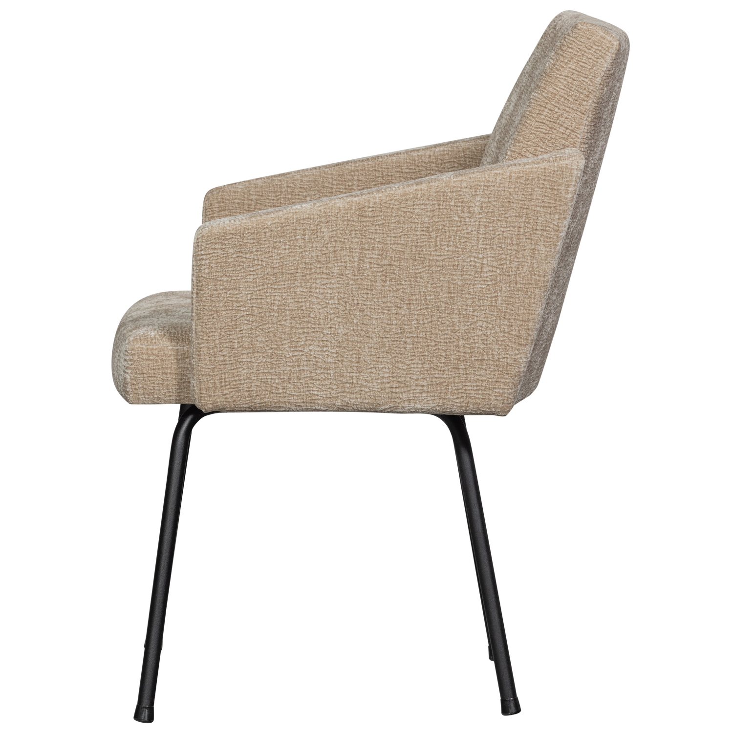 Mount Eetkamerstoel Met Armleuning 3 D Chenille Zand
