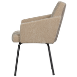 Mount Eetkamerstoel Met Armleuning 3 D Chenille Zand