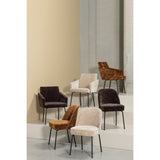 Vogue Eetkamerstoel 3 D Chenille Middenbruin