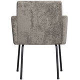 Mount Eetkamerstoel Met Armleuning Grof Geweven Stof Taupe