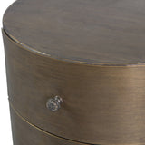 Glossy Rond Kastje Metaal Antique Brass