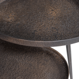 Crude Bijzettafels Antique Brons Set Van 2