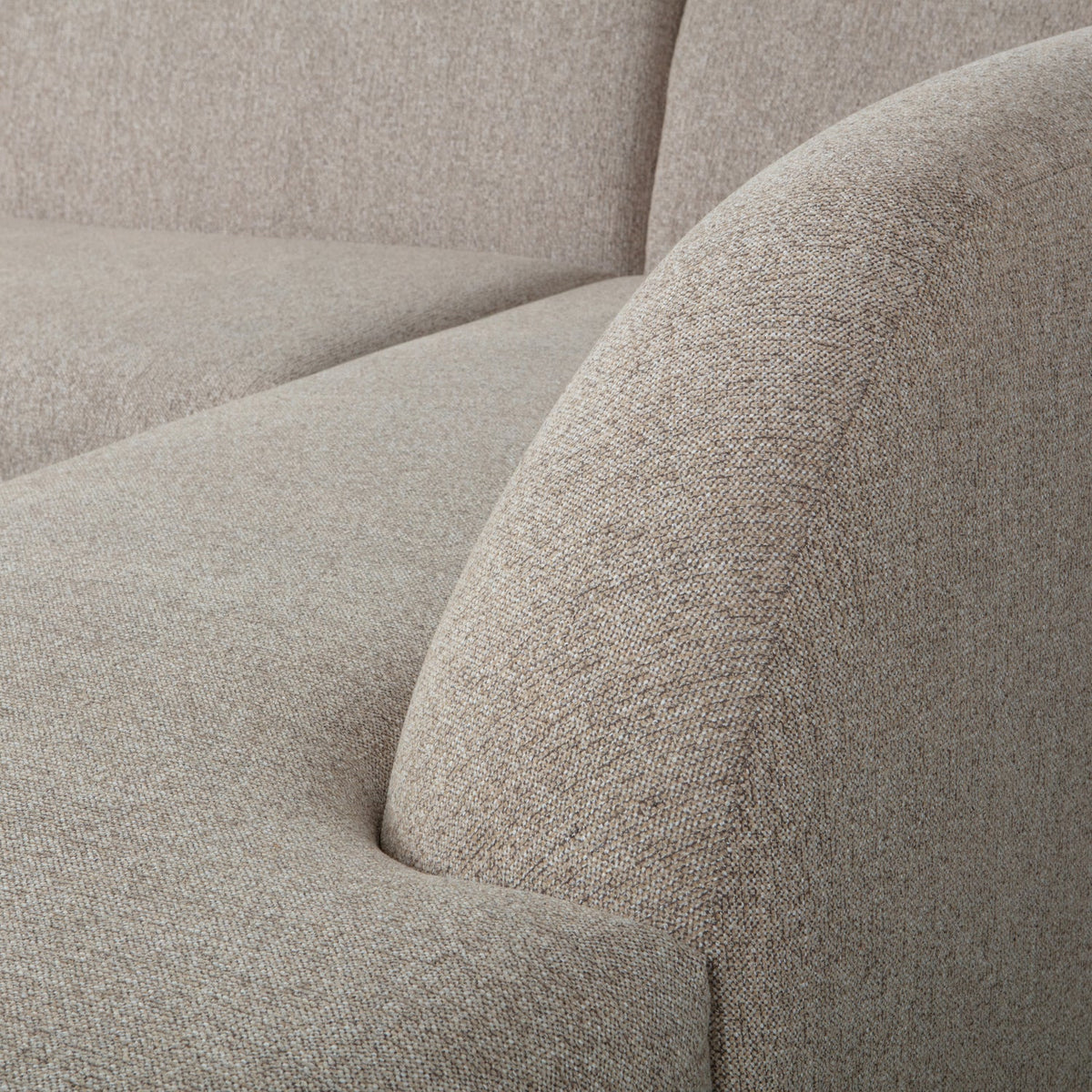 Sloping Hoekbank Rechts Naturel Melange