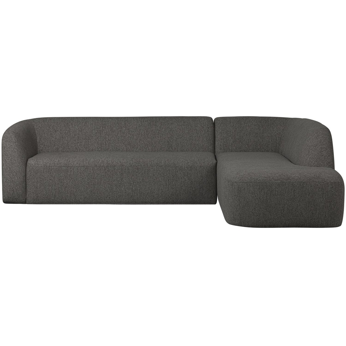 Sloping Hoekbank Rechts Melangegrijs/Zwart