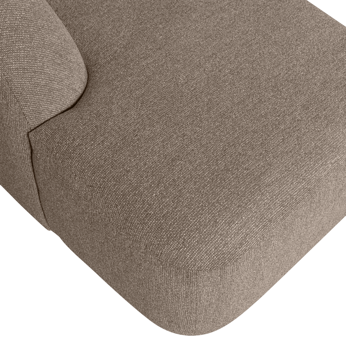 Sloping U Vorm Bank Lichtbruin Melange