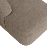 Sloping U Vorm Bank Lichtbruin Melange
