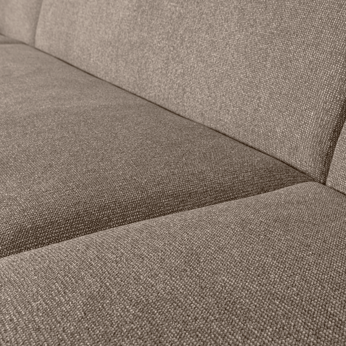 Sloping U Vorm Bank Lichtbruin Melange