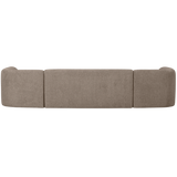 Sloping U Vorm Bank Lichtbruin Melange