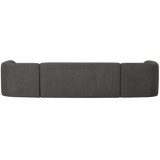 Sloping U Vorm Bank Melangegrijs/Zwart