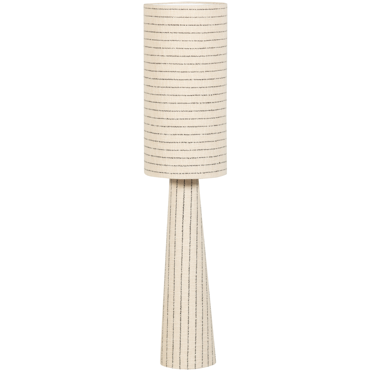 Loft Vloerlamp Metaal/Boucle Naturel Met Strepen 130x O30 Cm