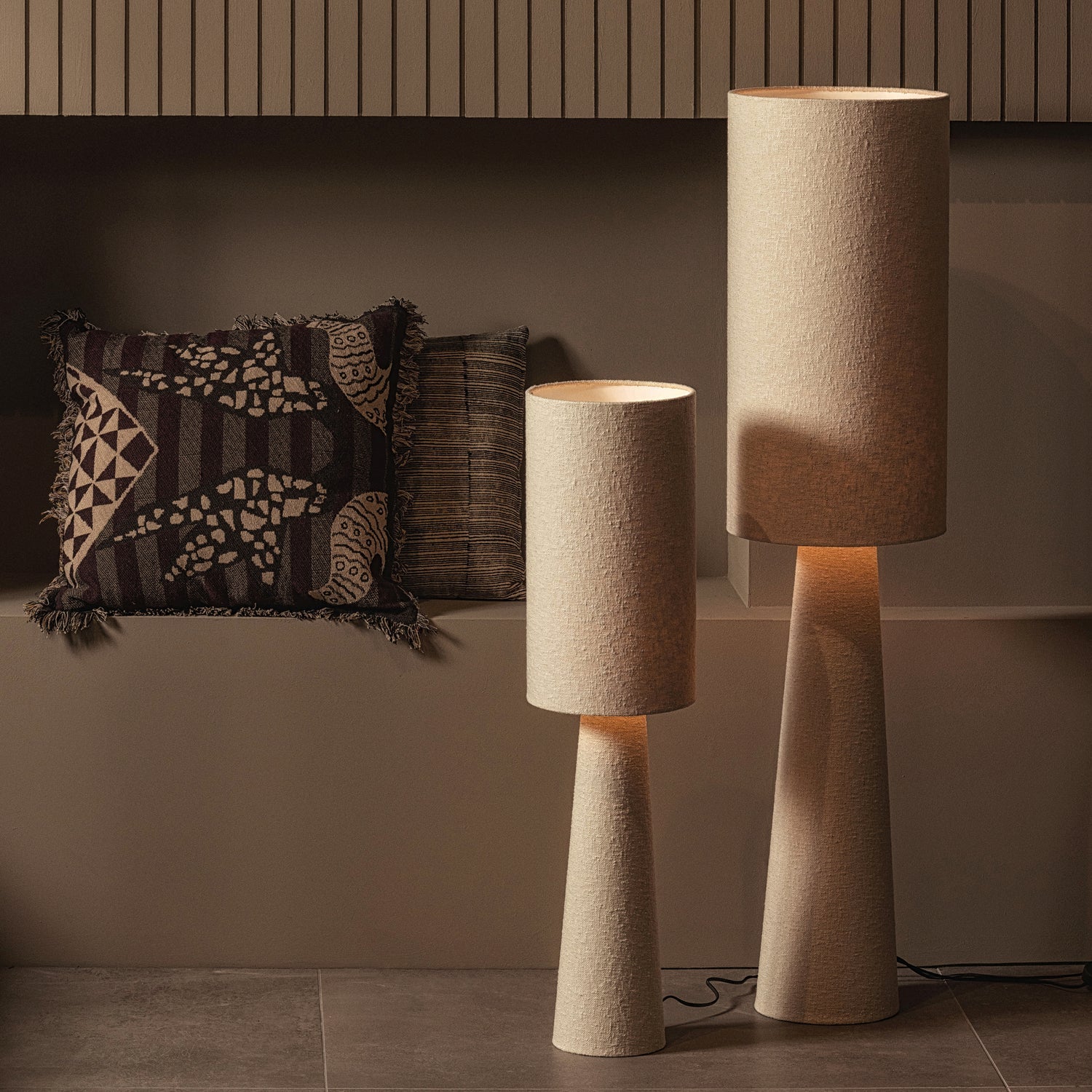 Loft Tafellamp Metaal/Boucle Naturel 90 Xo22 Cm