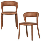Noble Eetkamerstoel Leerlook Cognac