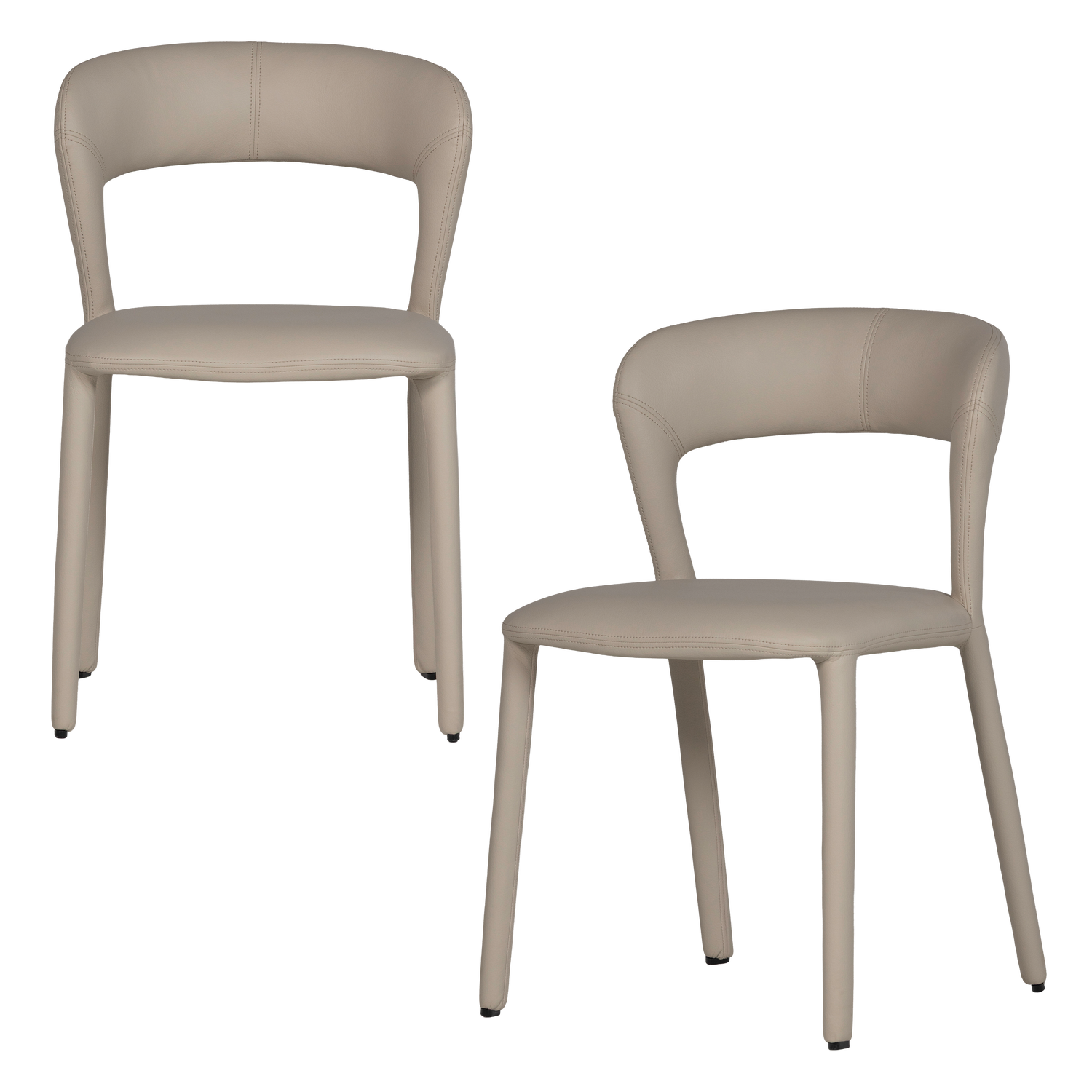 Noble Eetkamerstoel Leerlook Beige