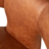 Permit Eetkamerstoel Leerlook Cognac