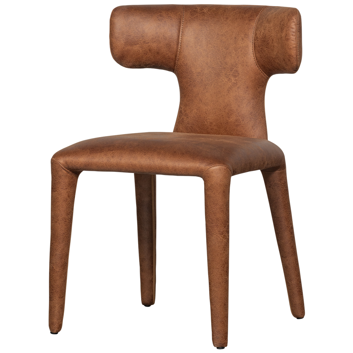 Permit Eetkamerstoel Leerlook Cognac