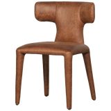 Permit Eetkamerstoel Leerlook Cognac