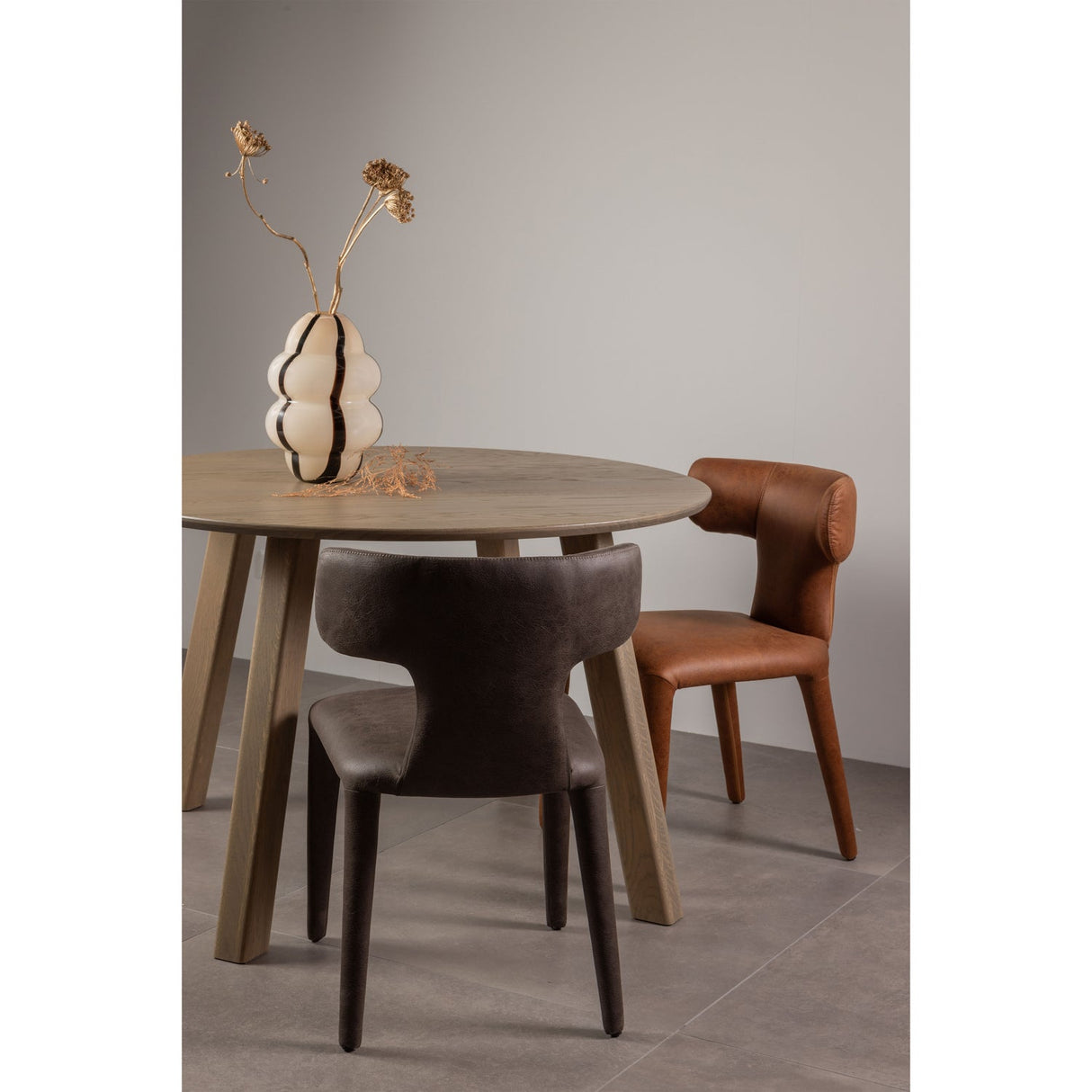 Noble Eetkamerstoel Leerlook Cognac