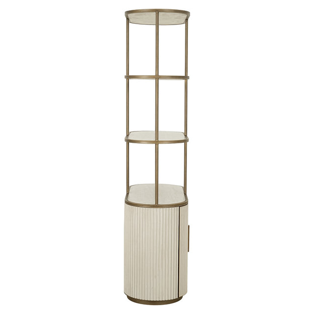 Wandkast Tivoli 2-deurs 3 open planken (White) van Richmond Interiors – Luxe comfort op maat van PureWonen. Vraag naar de beste prijs.