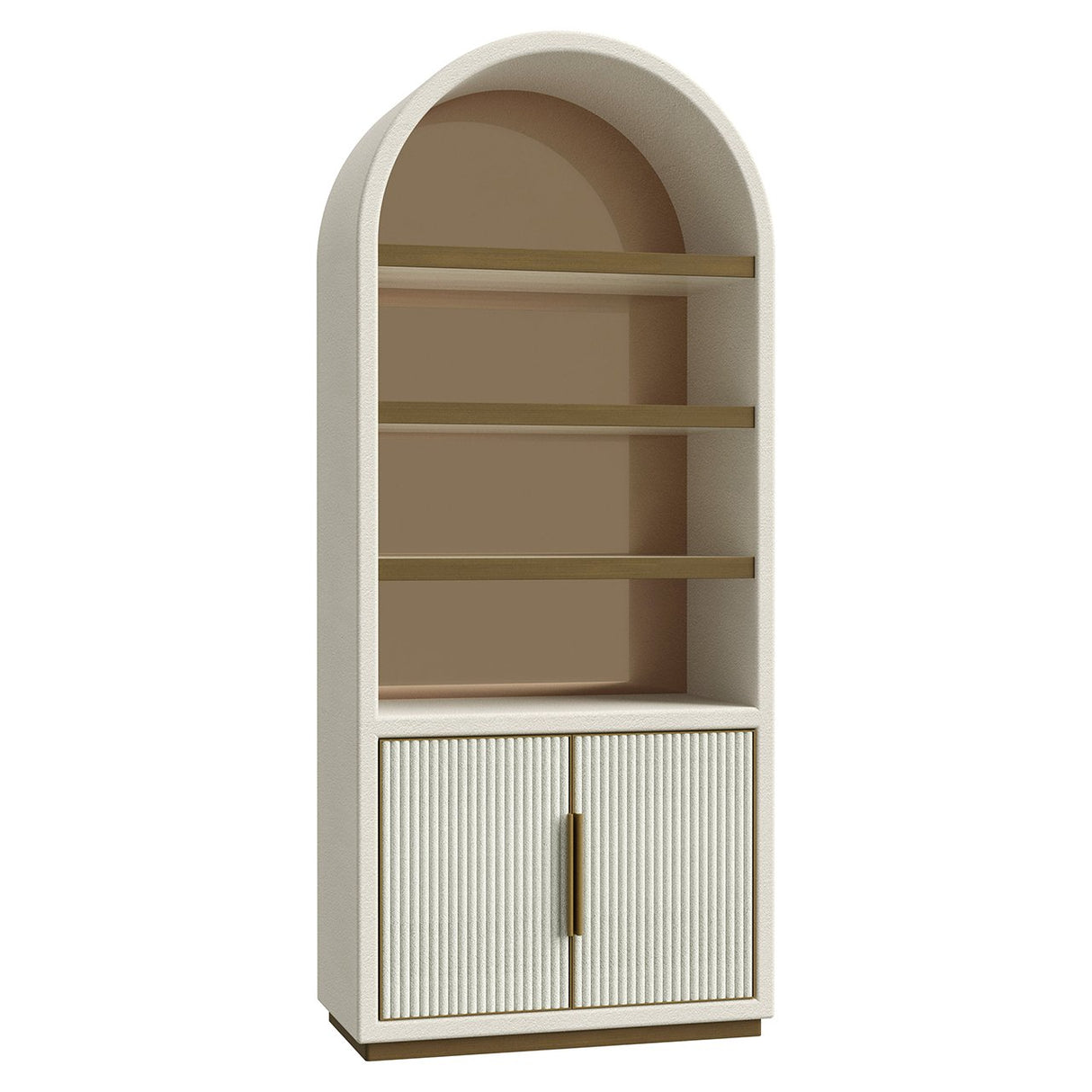 Wandkast Tivoli met gebogen bovenkant 2-deurs 3-planken (White) van Richmond Interiors – Luxe comfort op maat van PureWonen. Vraag naar de beste prijs.