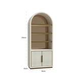 Wandkast Tivoli met gebogen bovenkant 2-deurs 3-planken (White) van Richmond Interiors – Luxe comfort op maat van PureWonen. Vraag naar de beste prijs.