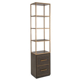 Wandkast Carter brown small 2-drawers
