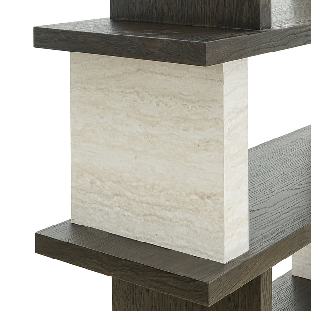 Wandkast Waldorf 4-planken (Brown) van Richmond Interiors – Luxe comfort op maat van PureWonen. Vraag naar de beste prijs.