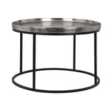 Salontafel Lyam aluminium silver 70Ø (Silver) van Richmond Interiors – Luxe comfort op maat van PureWonen. Vraag naar de beste prijs.