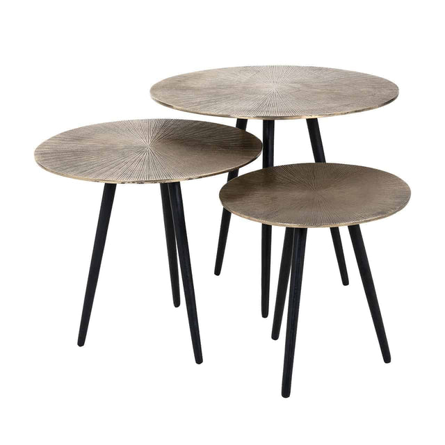 Salontafel Vittorio set van 3 champagne gold (Champagne gold) van Richmond Interiors – Luxe comfort op maat van PureWonen. Vraag naar de beste prijs.