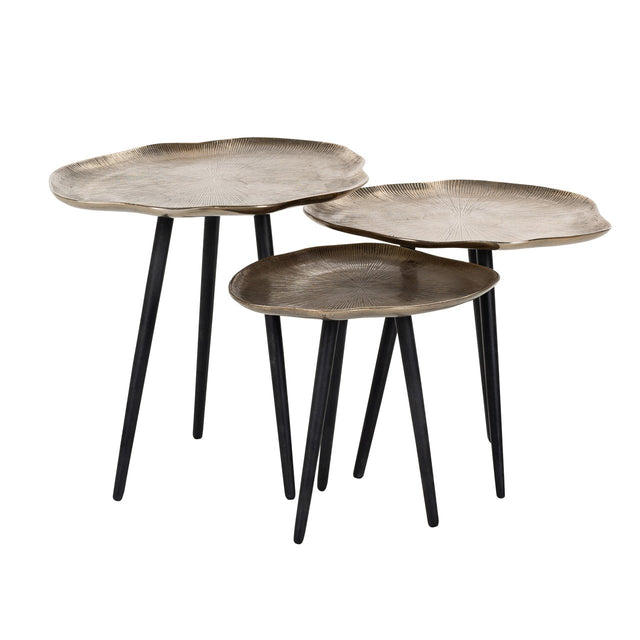 Salontafel Volenta set van 3 champagne gold (Champagne gold) van Richmond Interiors – Luxe comfort op maat van PureWonen. Vraag naar de beste prijs.