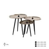 Salontafel Volenta set van 3 champagne gold (Champagne gold) van Richmond Interiors – Luxe comfort op maat van PureWonen. Vraag naar de beste prijs.