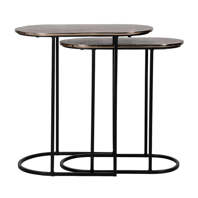 Bijzettafel Chandon set van 2 (Champagne gold) van Richmond Interiors – Luxe comfort op maat van PureWonen. Vraag naar de beste prijs.