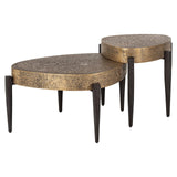 Salontafel Marquee set van 2 (Black/gold) van Richmond Interiors – Luxe comfort op maat van PureWonen. Vraag naar de beste prijs.