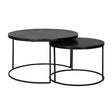 Salontafel Bolder set van 2 aluminium zwart (Black) van Richmond Interiors – Luxe comfort op maat van PureWonen. Vraag naar de beste prijs.