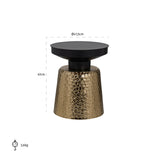Bijzettafel Freddie (Black/gold) van Richmond Interiors – Luxe comfort op maat van PureWonen. Vraag naar de beste prijs.
